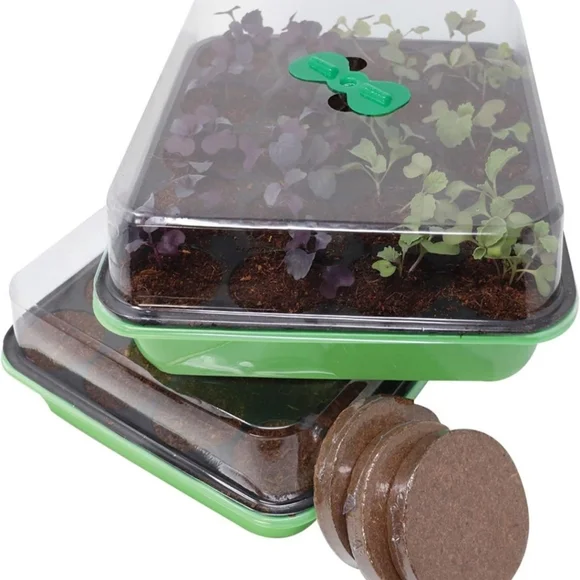 Window Garden 20 Cavity Seed Starter Germination Kit Fiber Soil Prop Kit - Picture 3 of 5